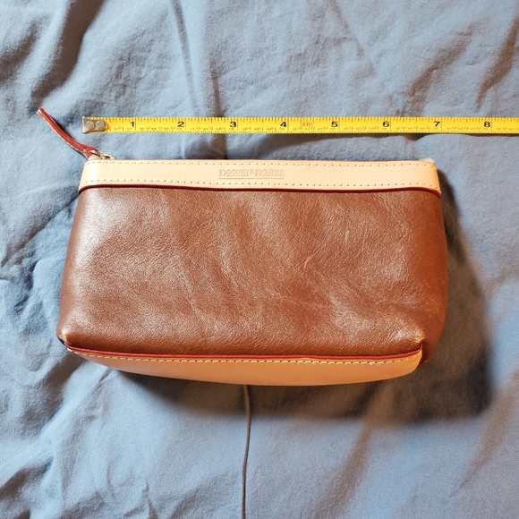 Dooney and Bourke, Brown and Tan Cosmetic Bag. 7 X4." - Picture 2 of 4
